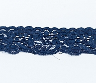 1" Stretch Lace 50 Mtr Card Navy (04)